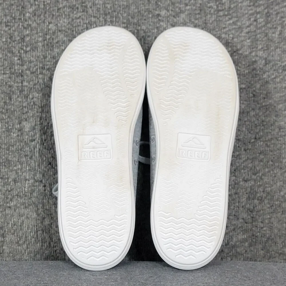 Reef Swellsole Neptune Shoes Mens 12 Gray Knit Slip On Lace Up Comfort Sneakers